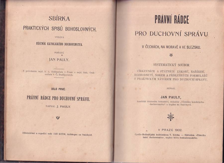 Právní rádce pro duchovní správu v Čechách, na Moravě a ve Slezsku